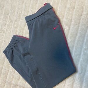 NWT NIKE DRI-FIT  JOGGER SWEATPANTS  Gray & pink Sz L for Girls